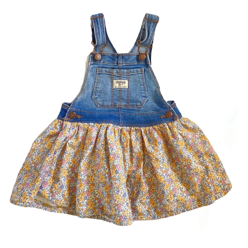 Oshkosh Denim Floral Dress. Size 3T